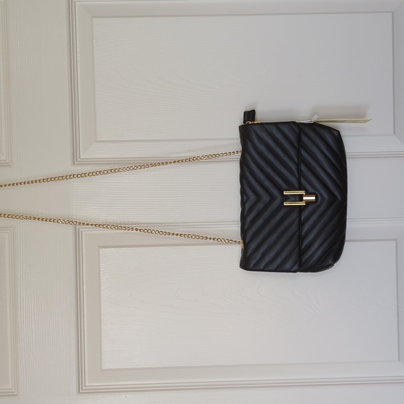 KKXIU Small Black Quilted Shoulder Bag NWT - Picture 5 of 6